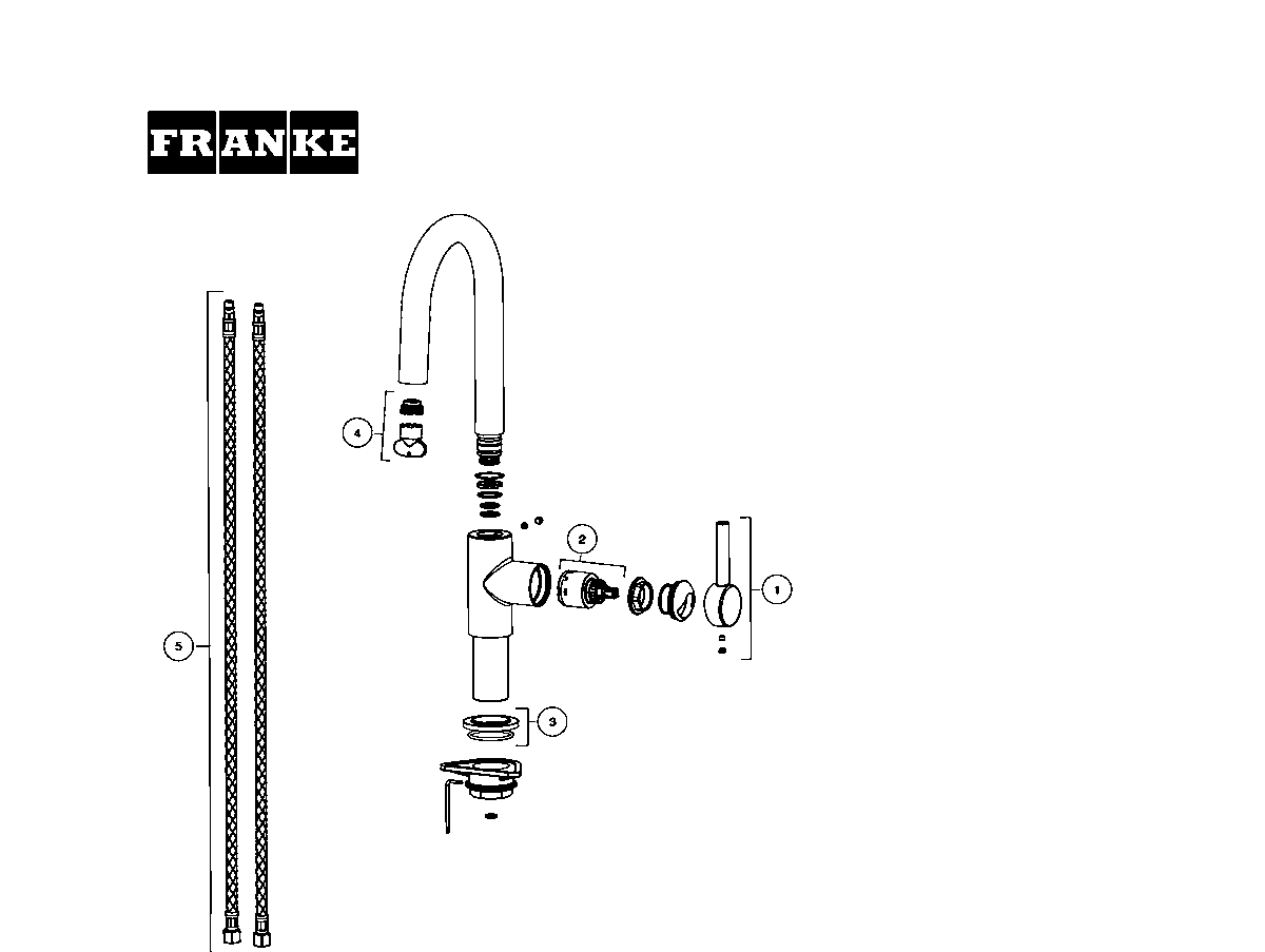 Maris Lario Bar Faucet exploded drawing