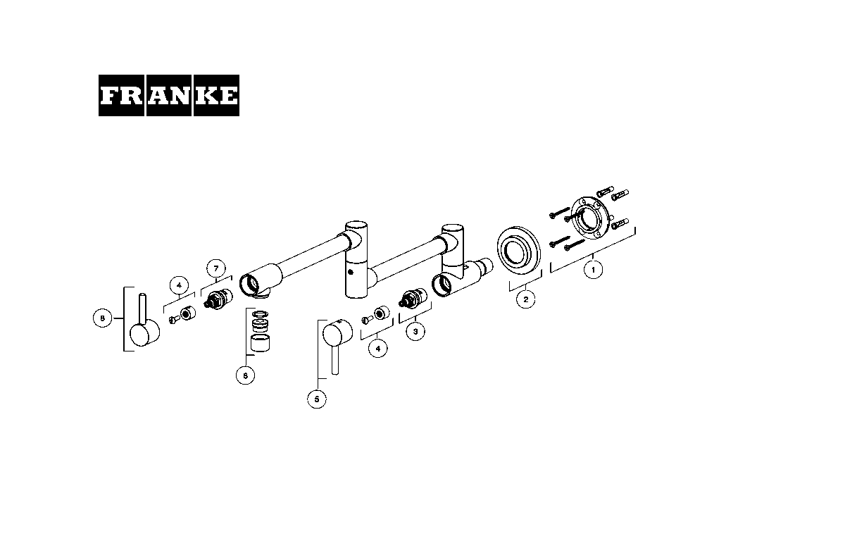 Maris Lario Pot Filler exploded drawing