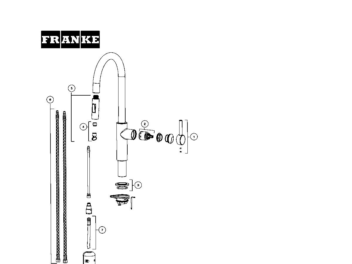 Maris Lario Prep Faucet exploded drawing