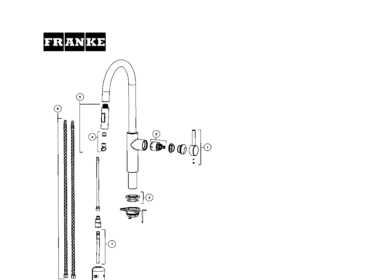 Maris Lario Pull-Down Faucet LAR exploded drawing