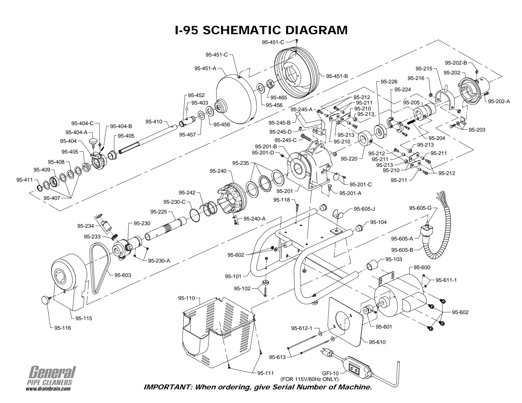 I-95 exploded parts diagram