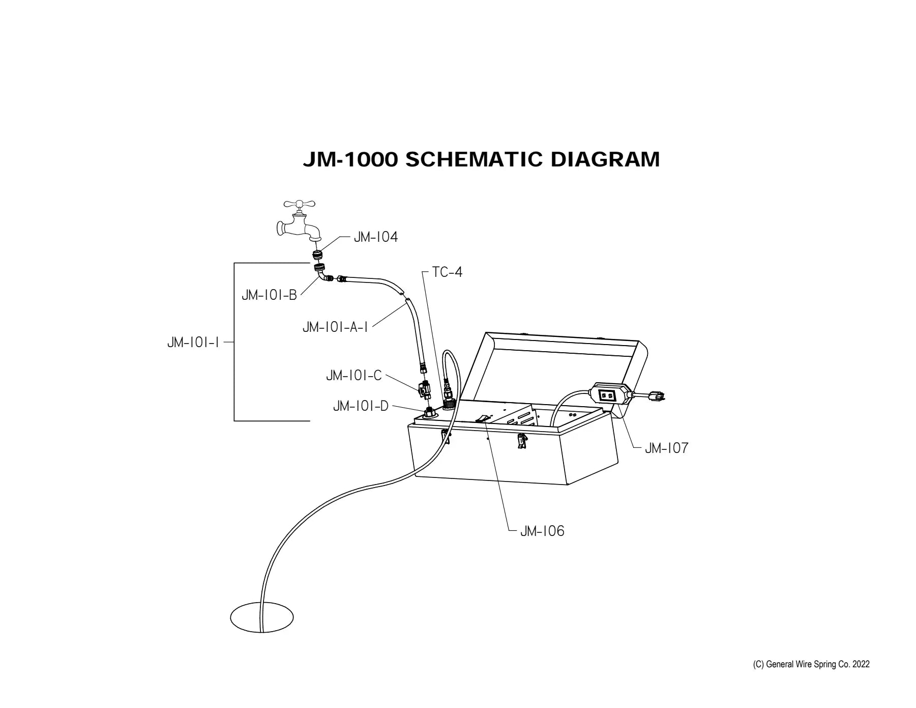Jet-Set JM-1000 exploded parts diagram