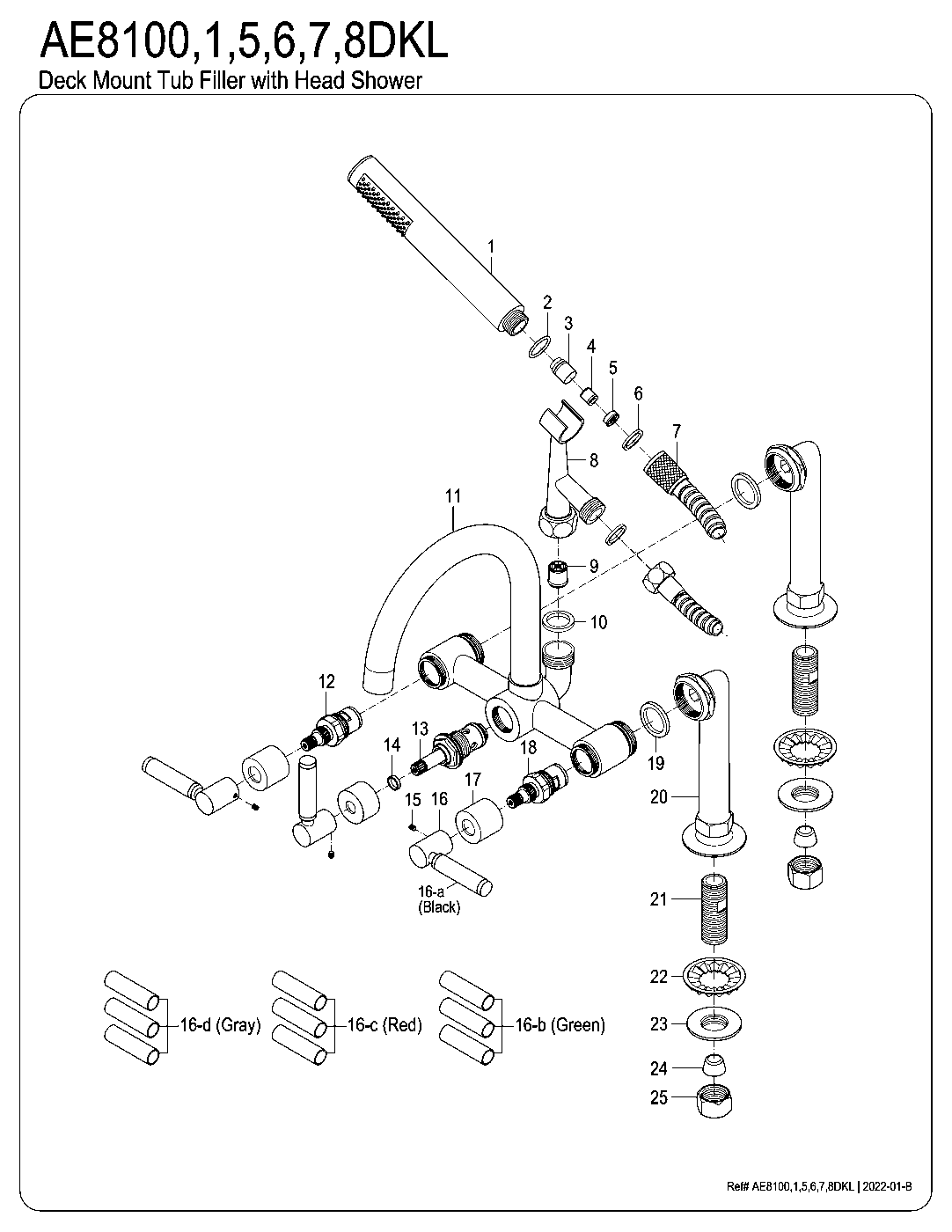 Kaiser AE8100DKL exploded parts diagram
