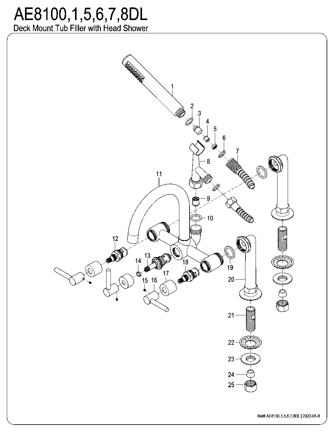 Concord AE8100DL exploded parts diagram