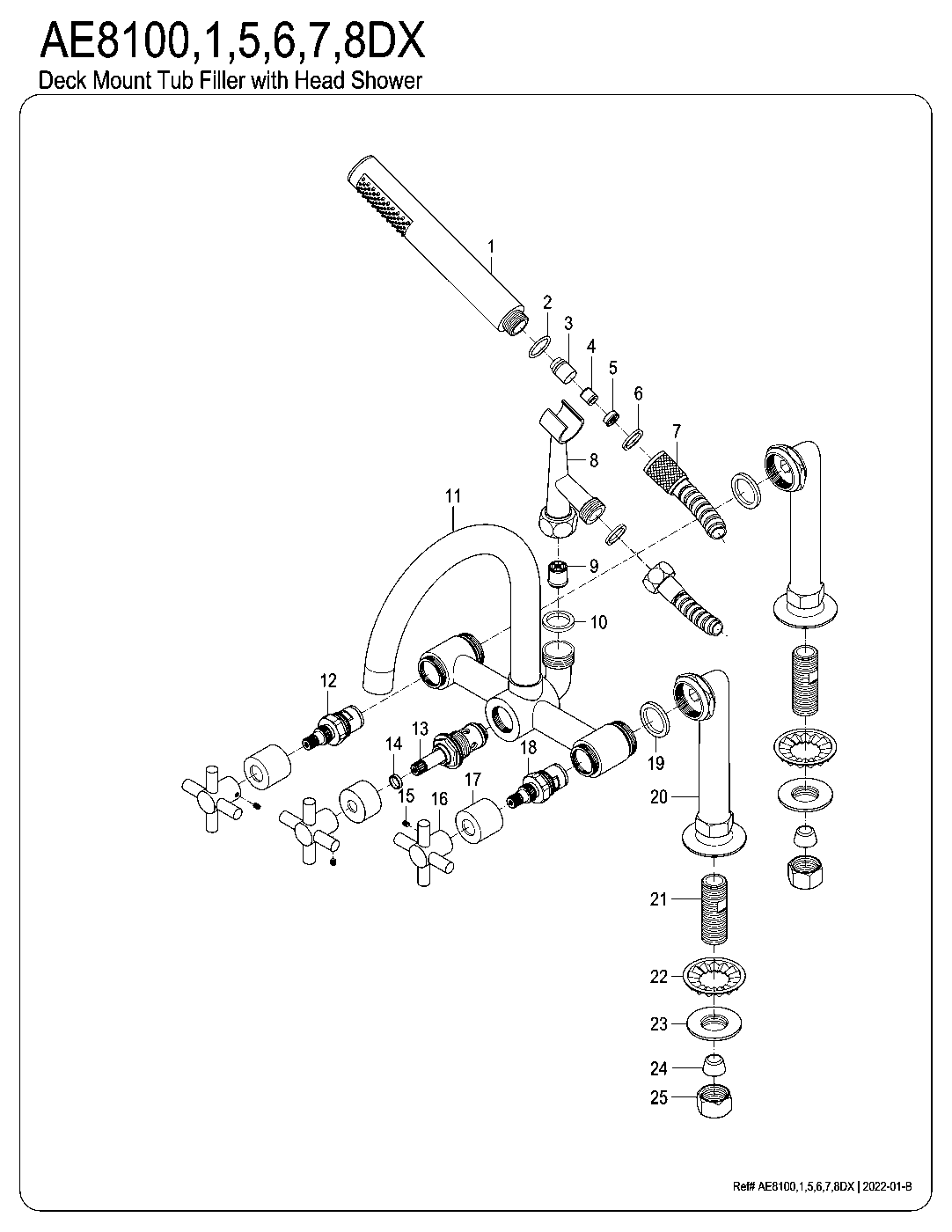 Concord AE8100DX exploded parts diagram