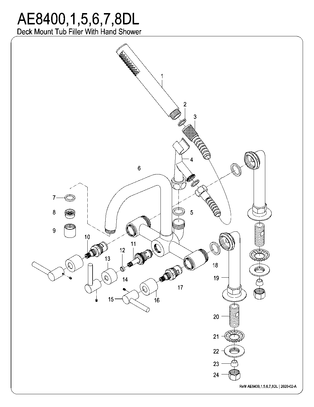 Concord AE8400DL exploded parts diagram