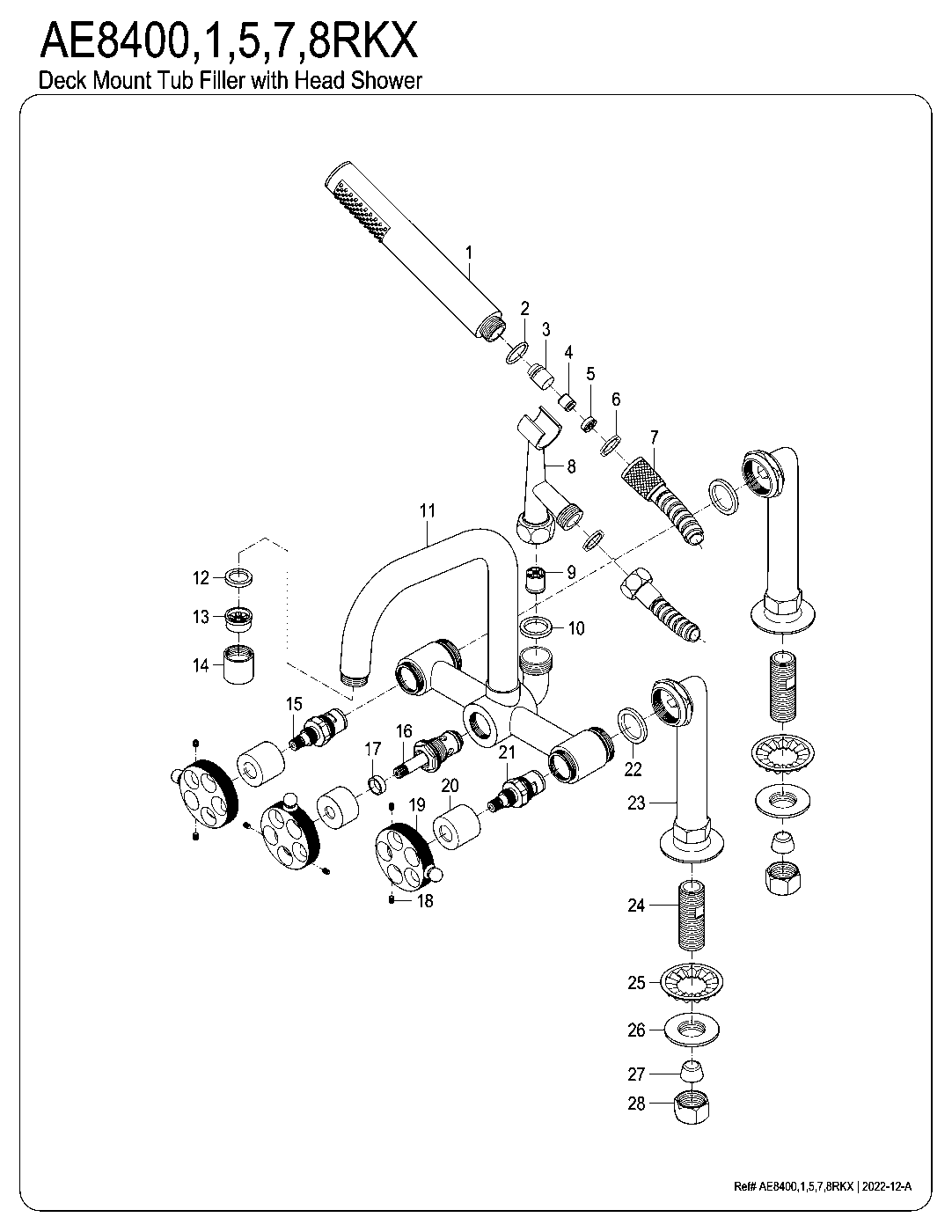 Webb AE8400RKX exploded parts diagram