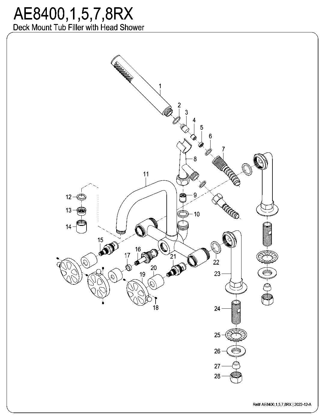 Belknap AE8400RX exploded parts diagram