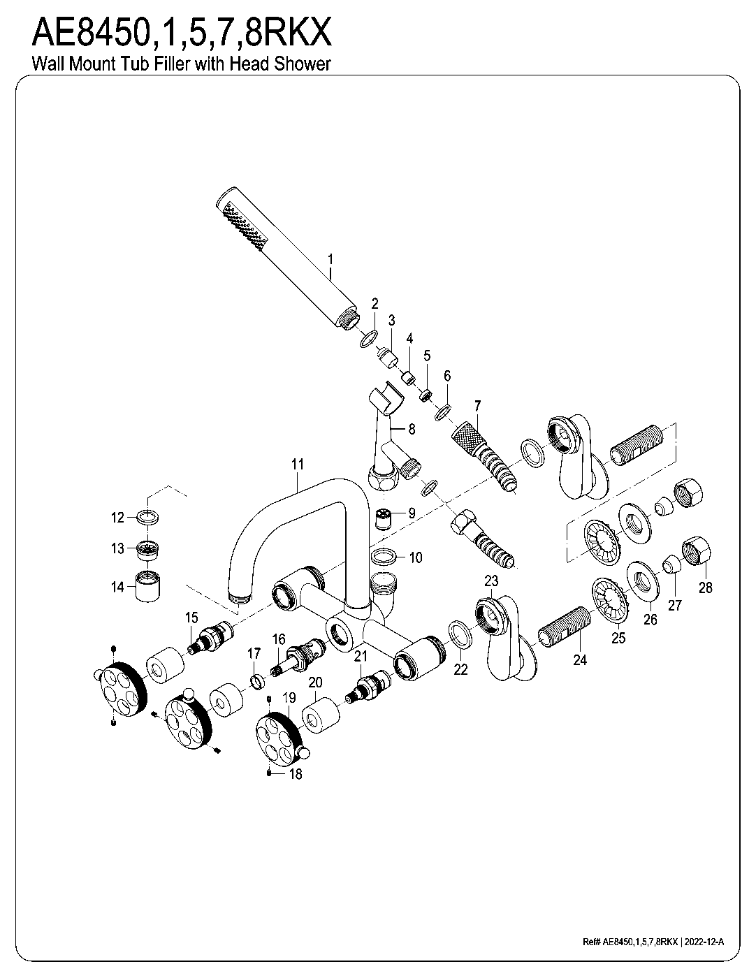 Webb AE8450RKX exploded parts diagram