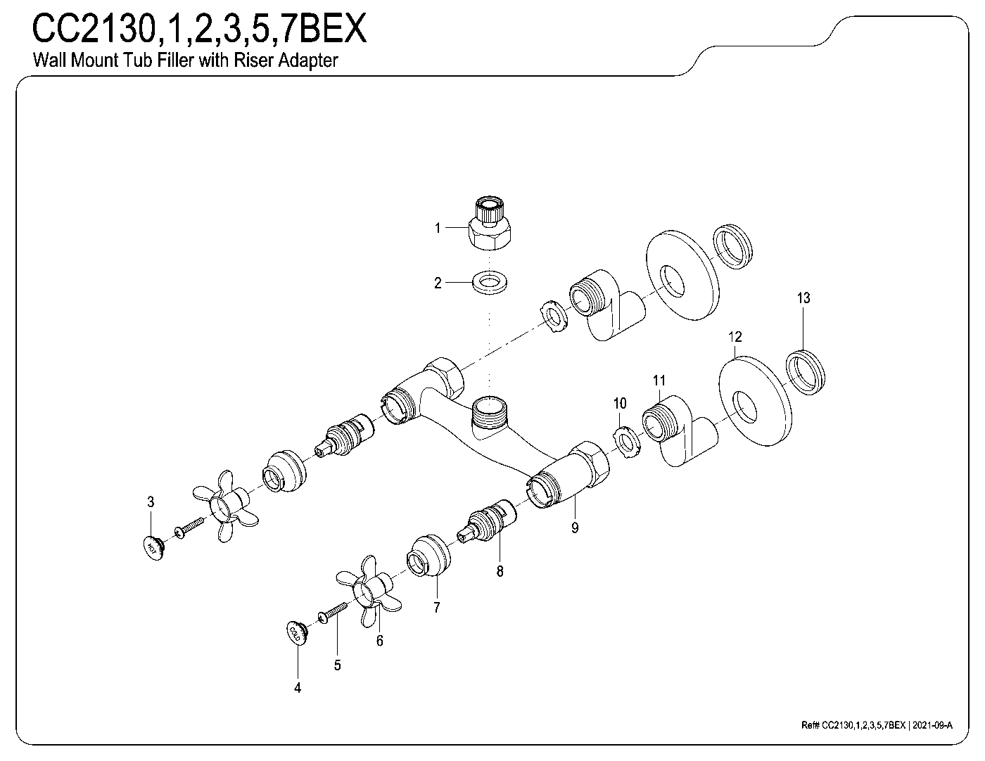 Essex CC2130BEX exploded parts diagram