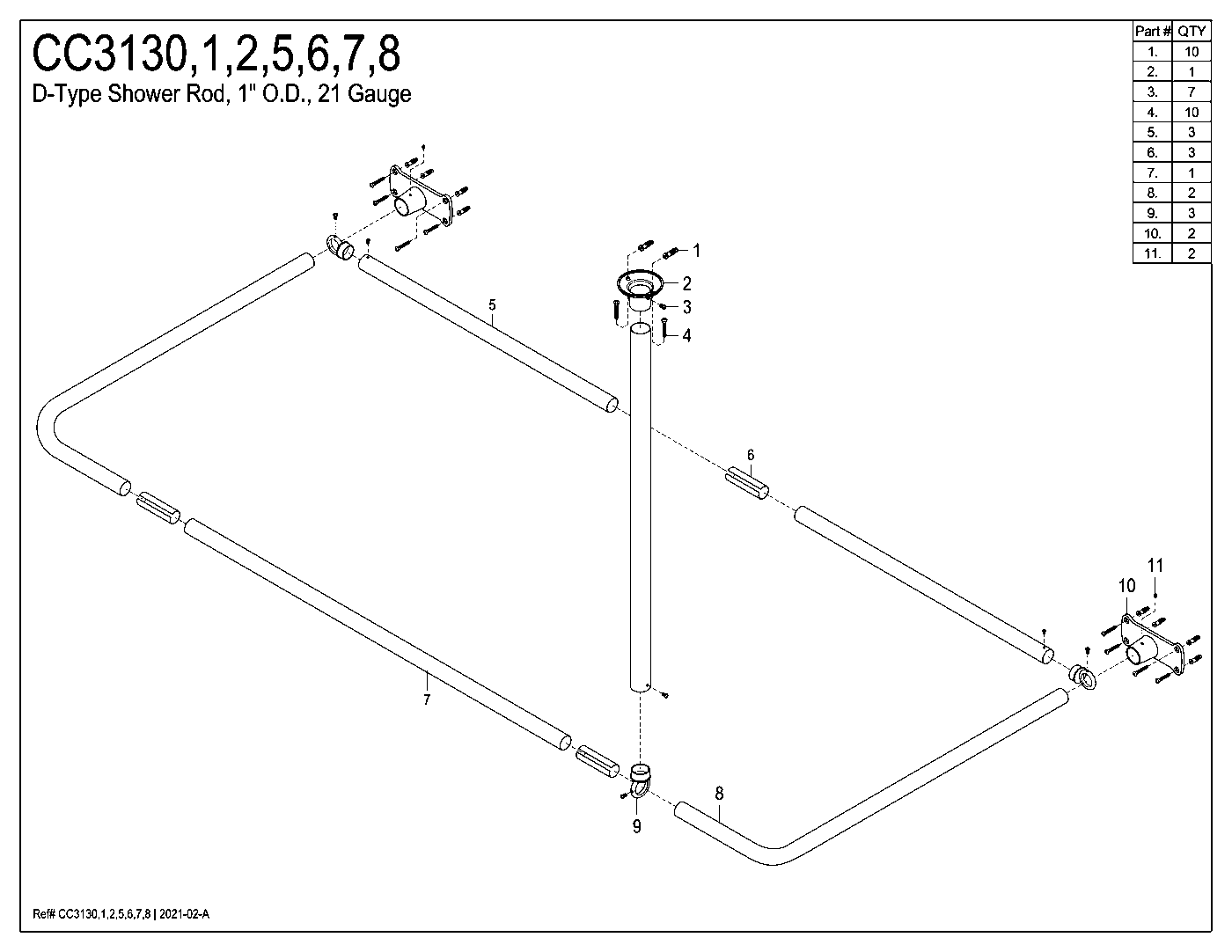Vintage CC3130 exploded parts diagram