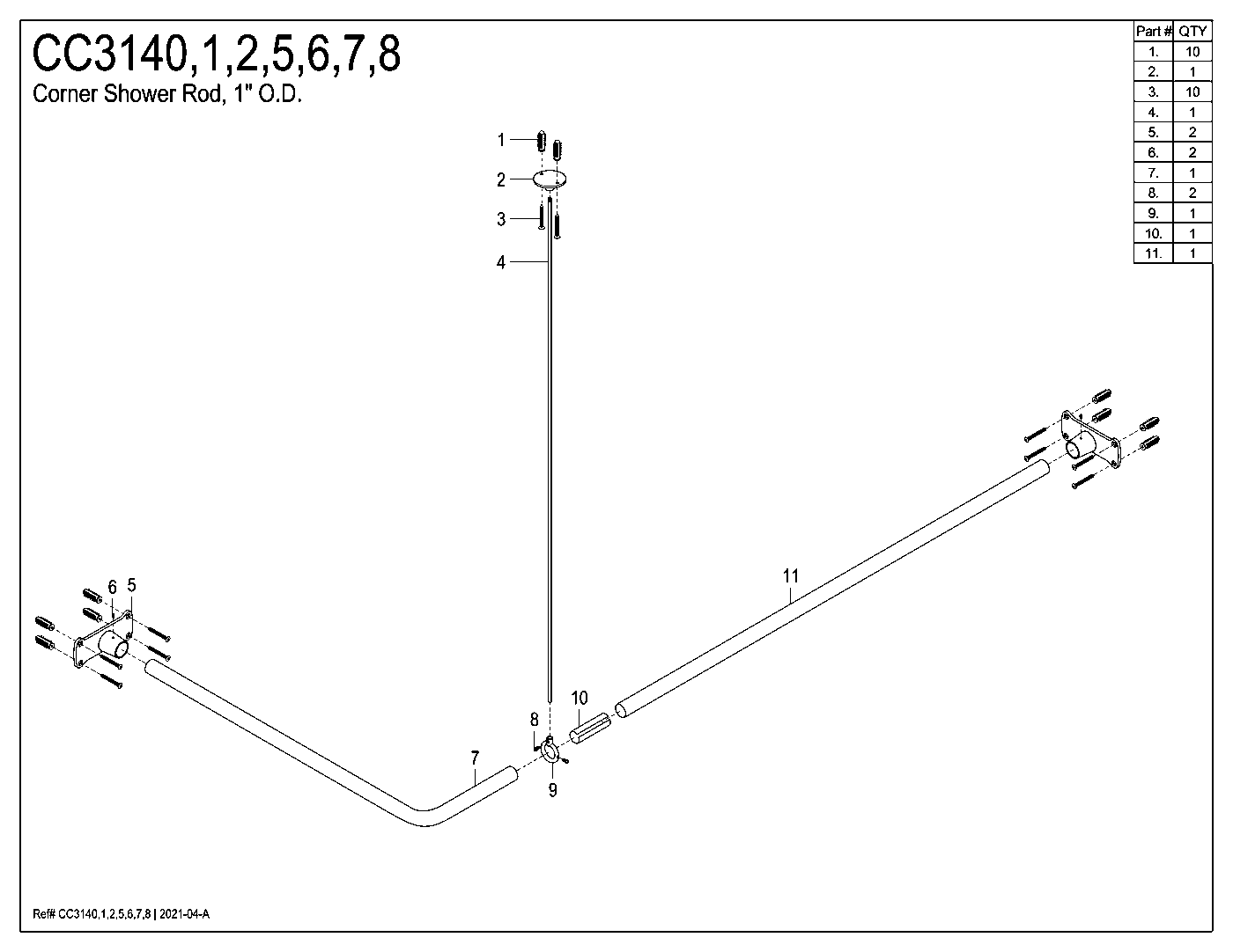 Vintage CC3140 exploded parts diagram