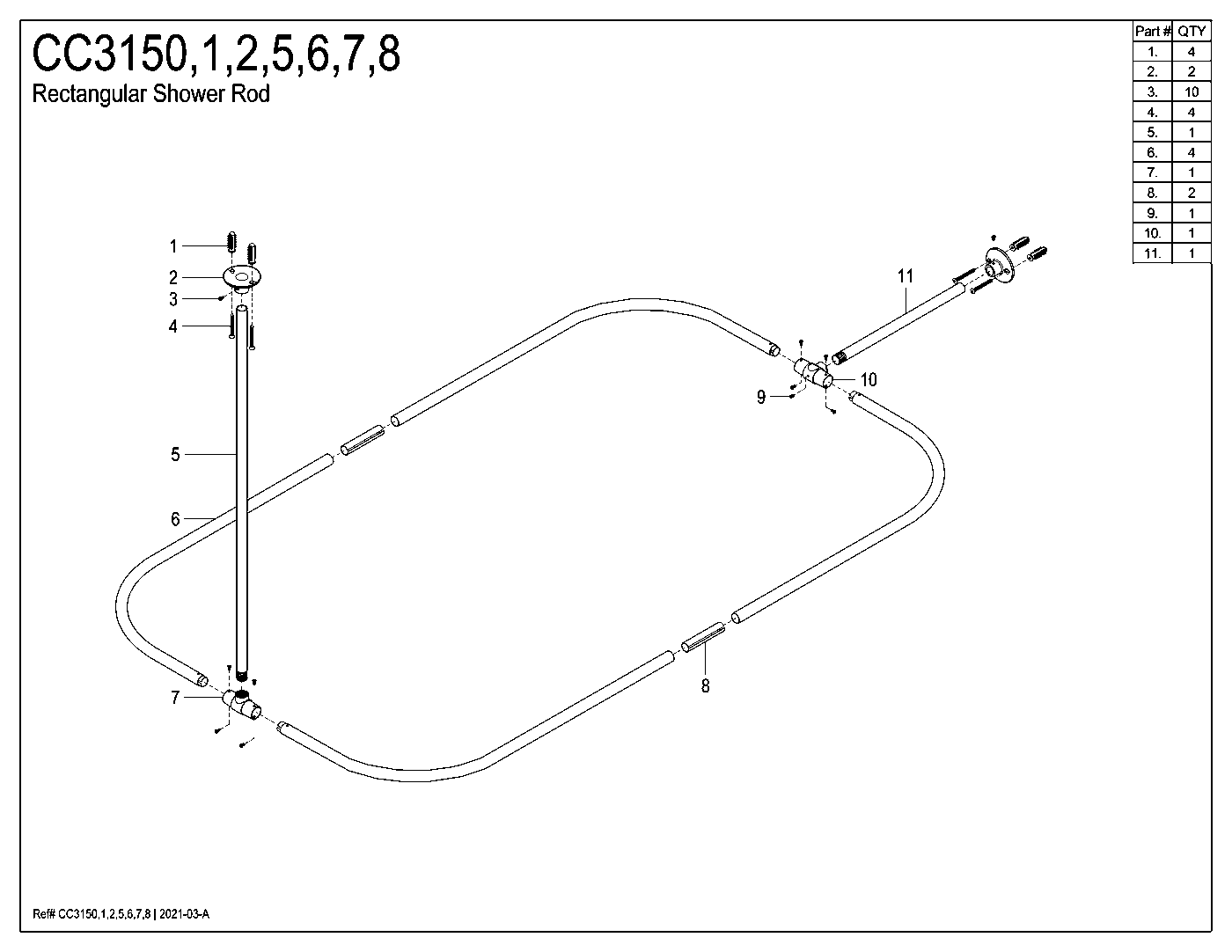 Vintage CC3150 exploded parts diagram