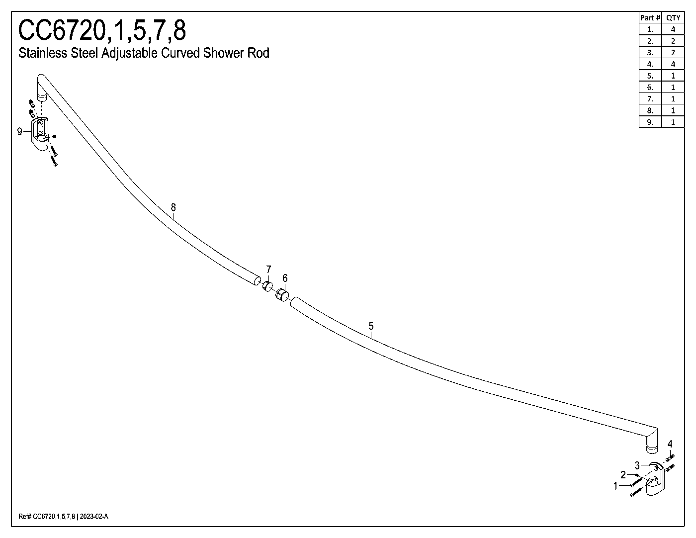 Edenscape CC6720 exploded parts diagram