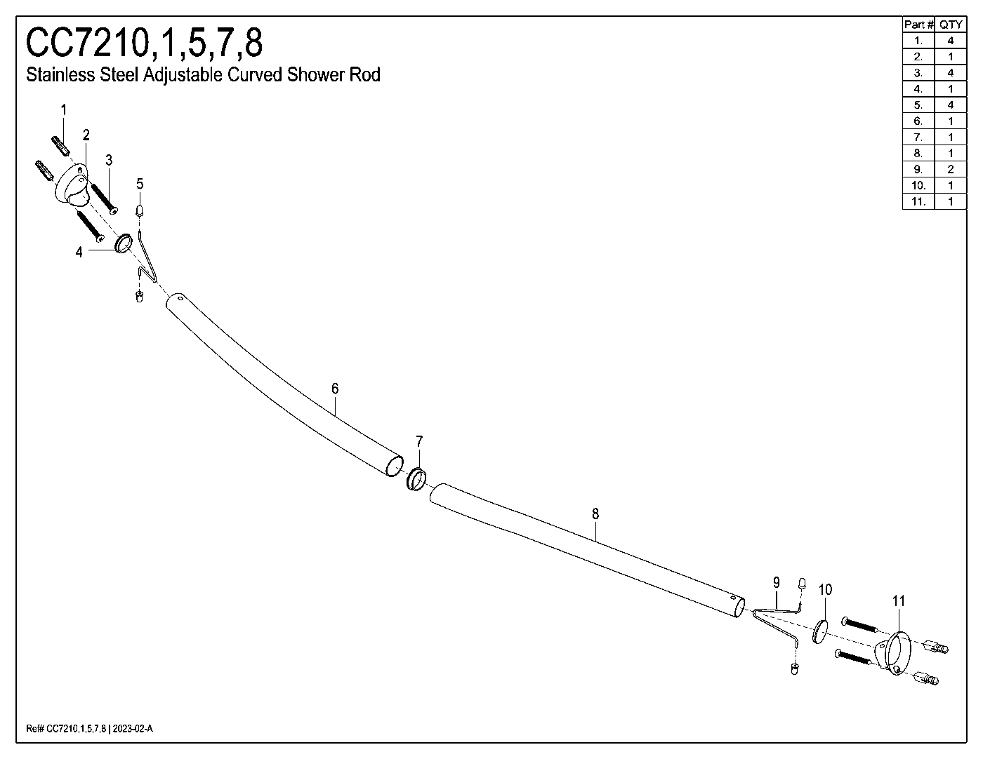 Edenscape CC7210 exploded parts diagram