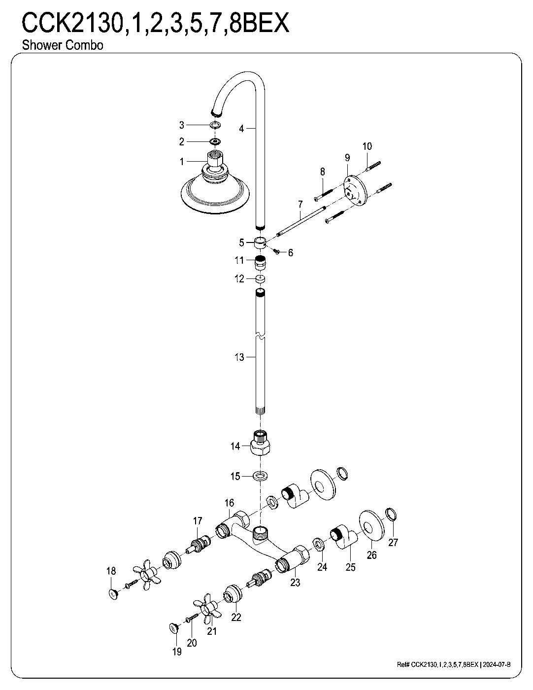 Essex CCK2130BEX exploded parts diagram