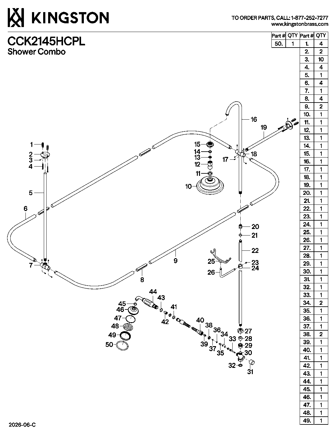 Vintage CCK2145HCPL exploded parts diagram