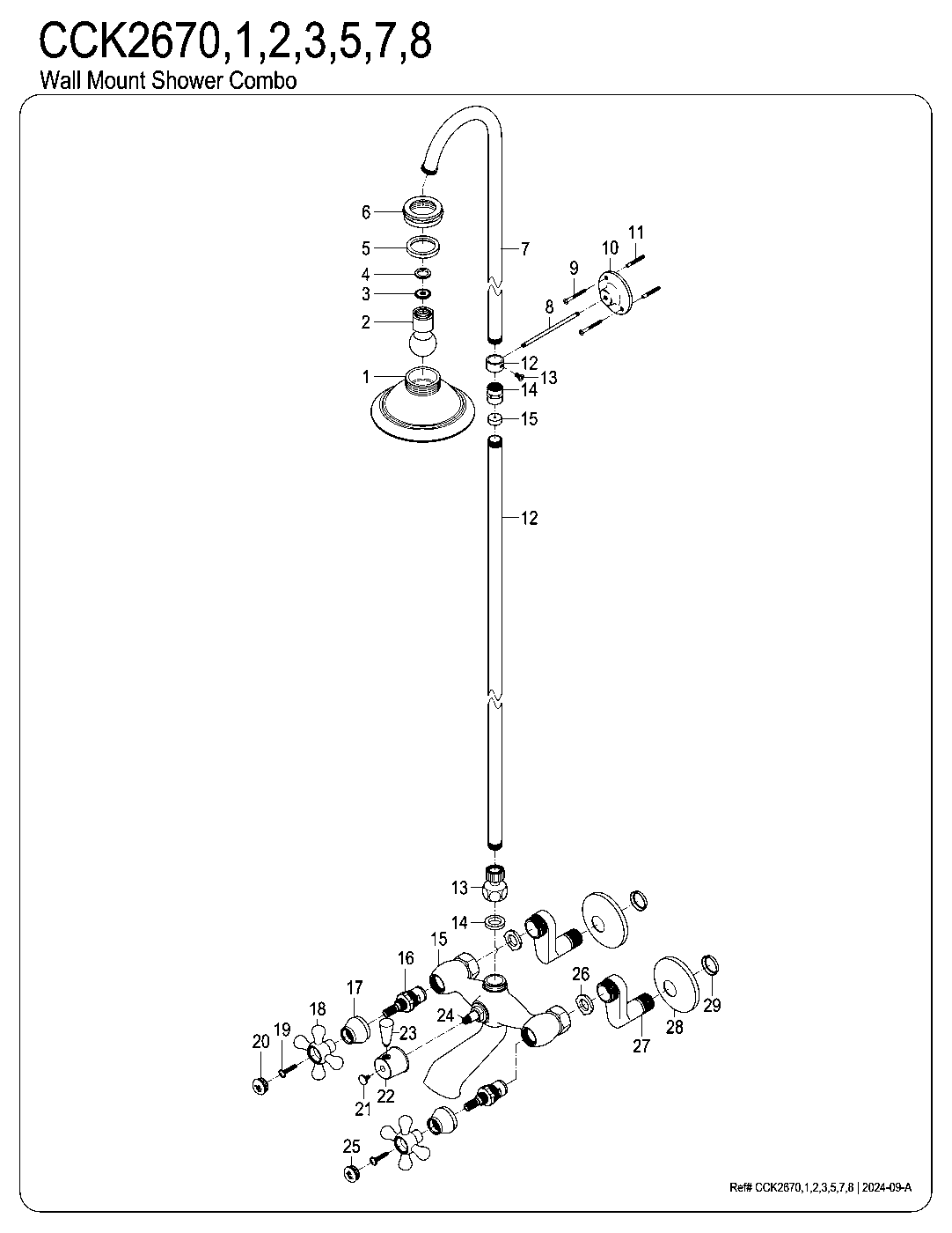 Vintage CCK2671 exploded parts diagram