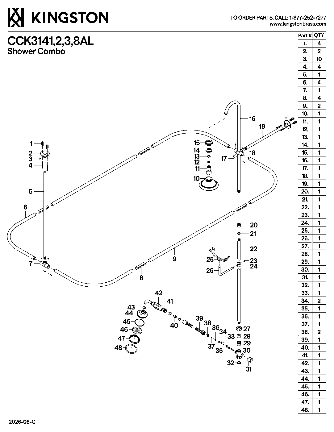 Vintage CCK3141AL exploded parts diagram
