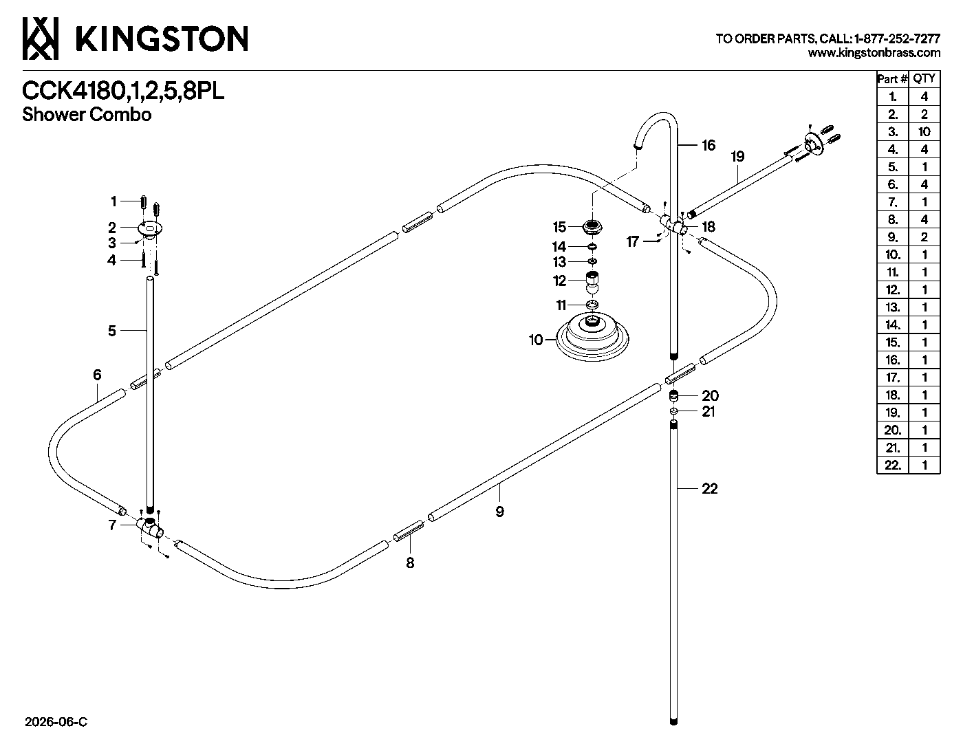 Vintage CCK4181PL exploded parts diagram