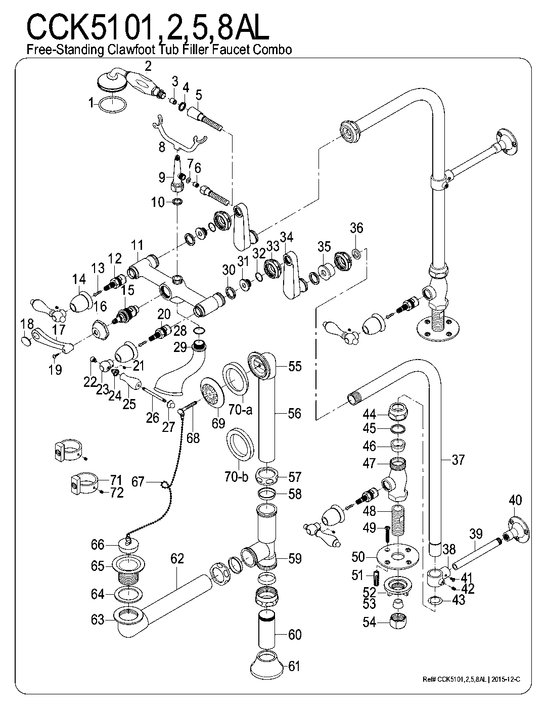 Vintage CCK5101AL exploded parts diagram