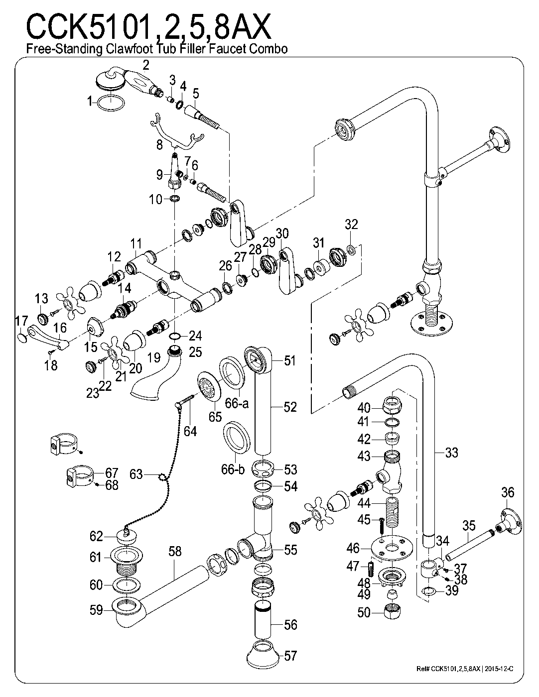 Vintage CCK5101AX exploded parts diagram