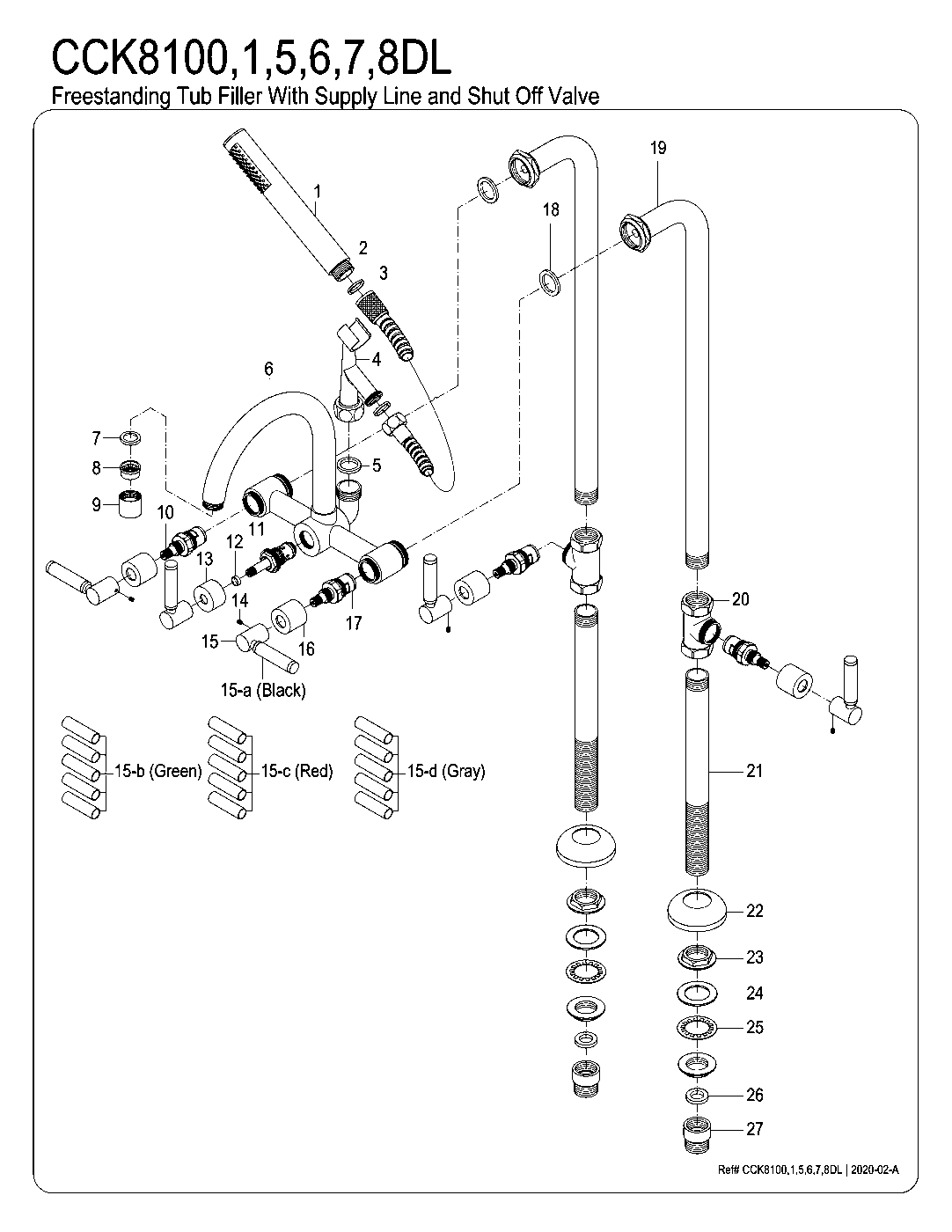 Concord CCK8100DKL exploded parts diagram