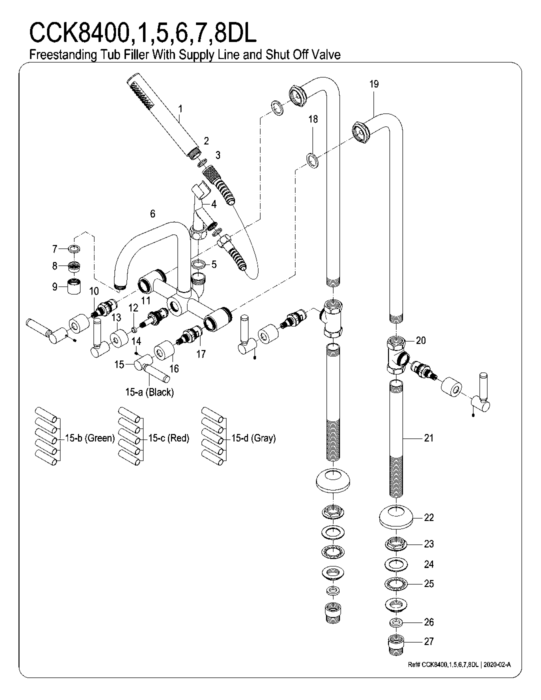 Concord CCK8400DKL exploded parts diagram