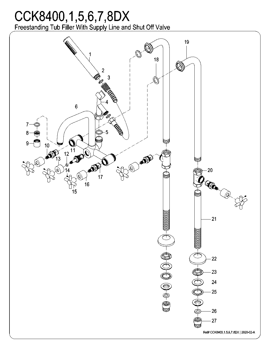 Concord CCK8400DX exploded parts diagram
