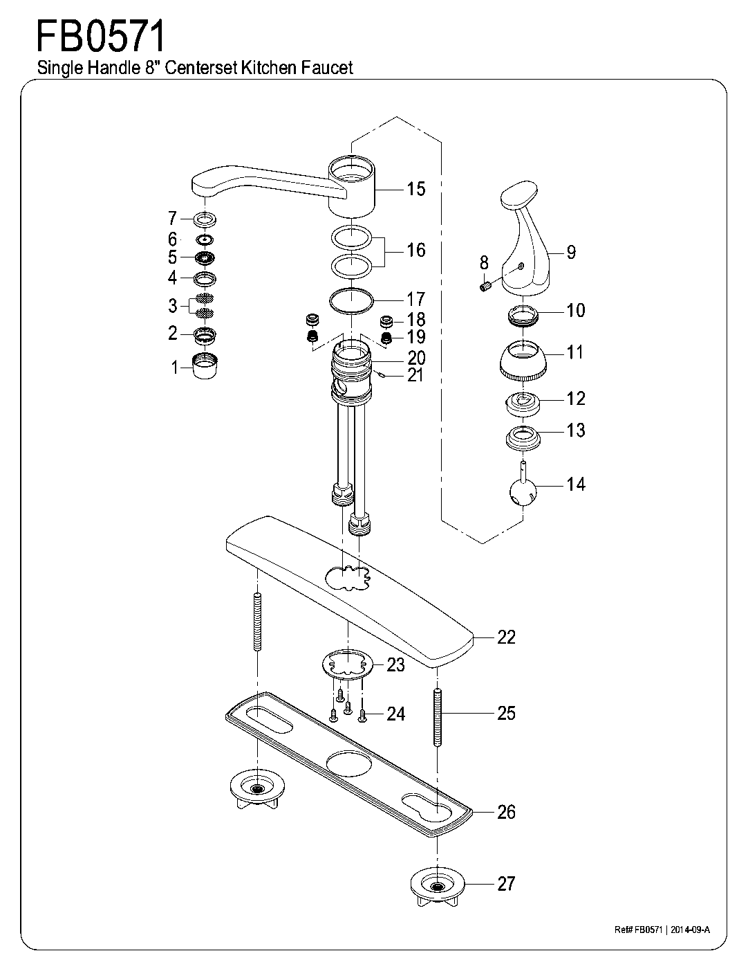 Columbia FB0571 exploded parts diagram