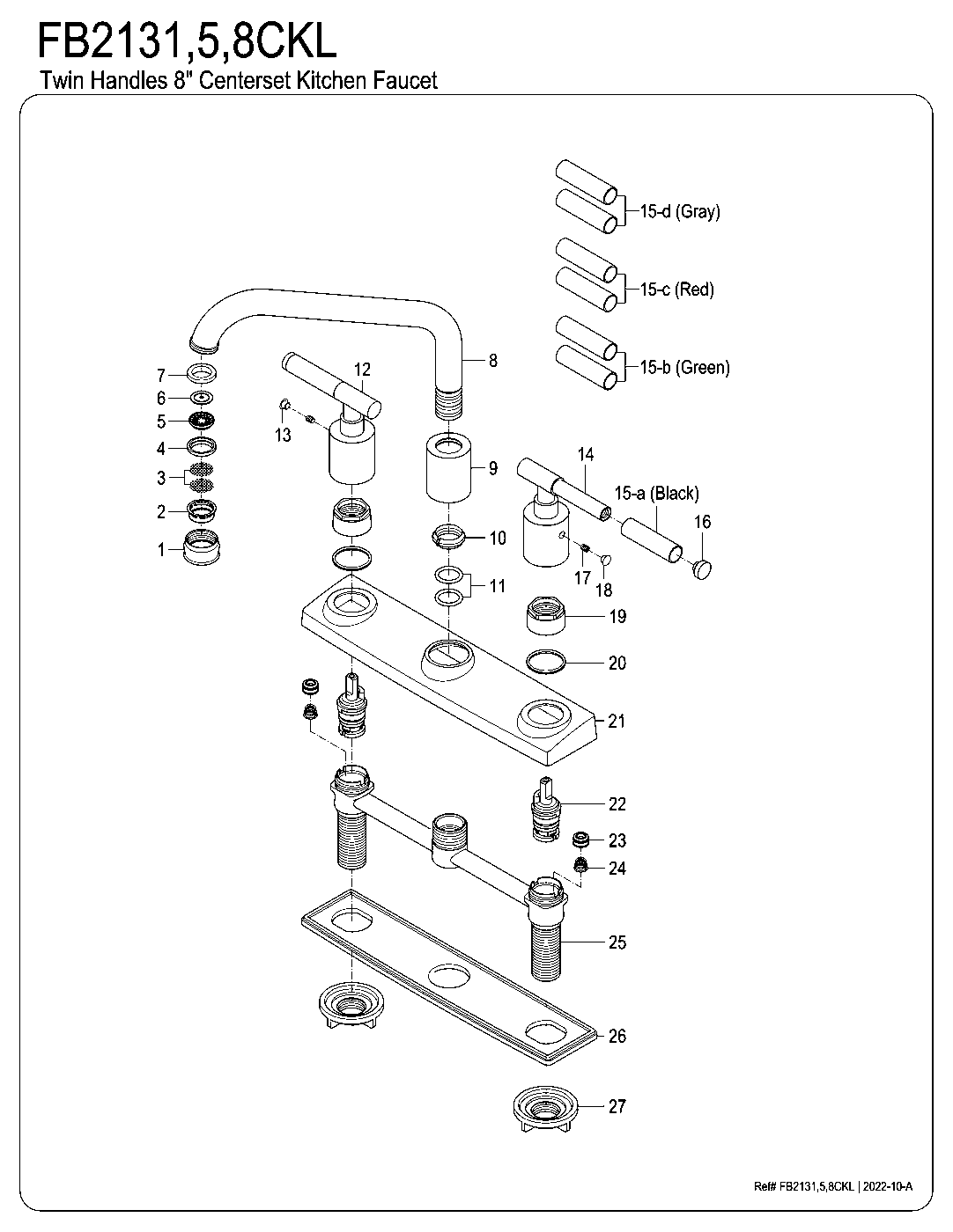 Kaiser FB2131CKL exploded parts diagram