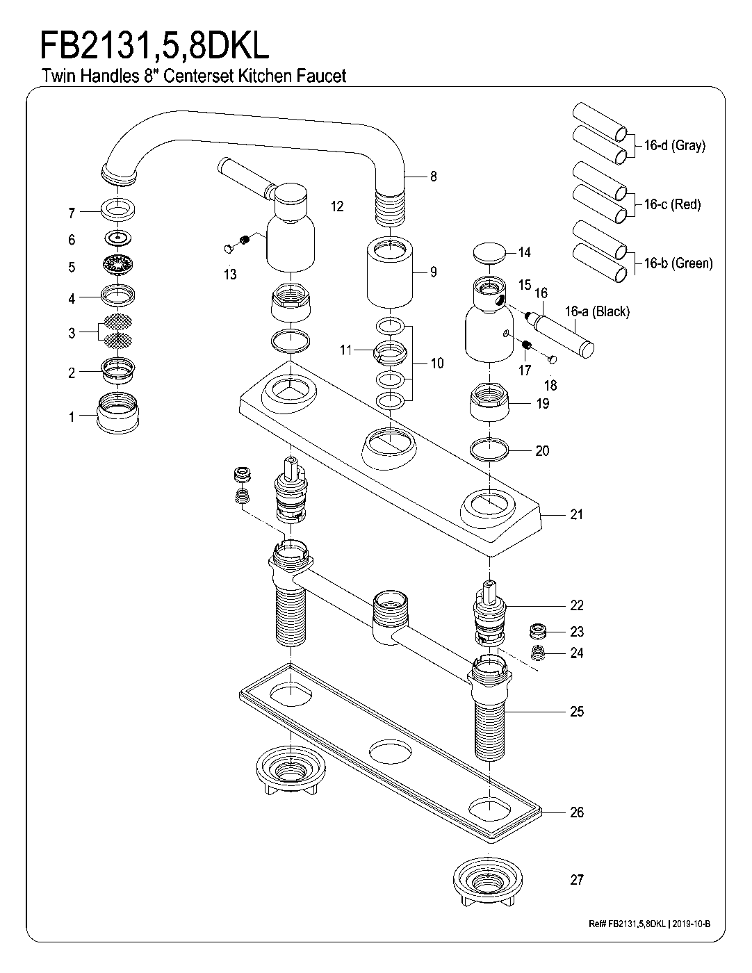 Kaiser FB2131DKL exploded parts diagram