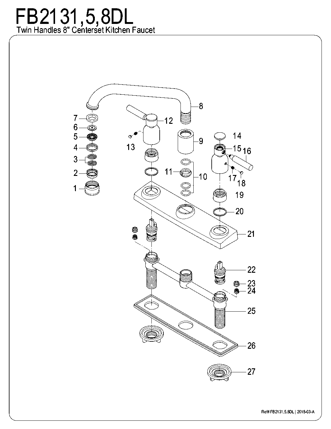 Concord FB2131DL exploded parts diagram
