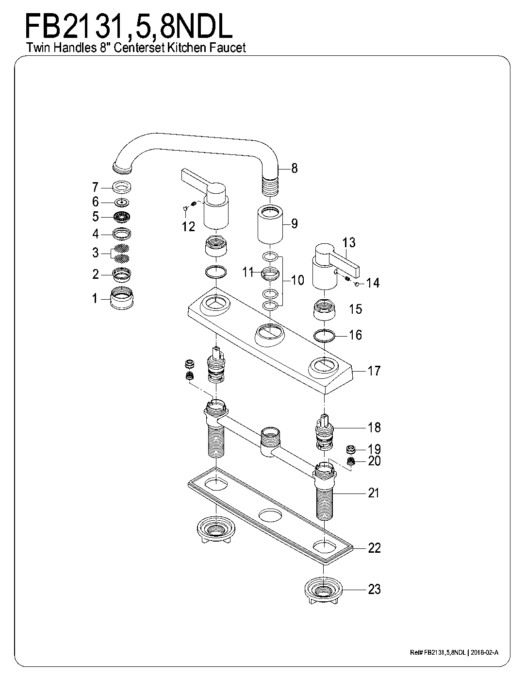 NuvoFusion FB2131NDL exploded parts diagram