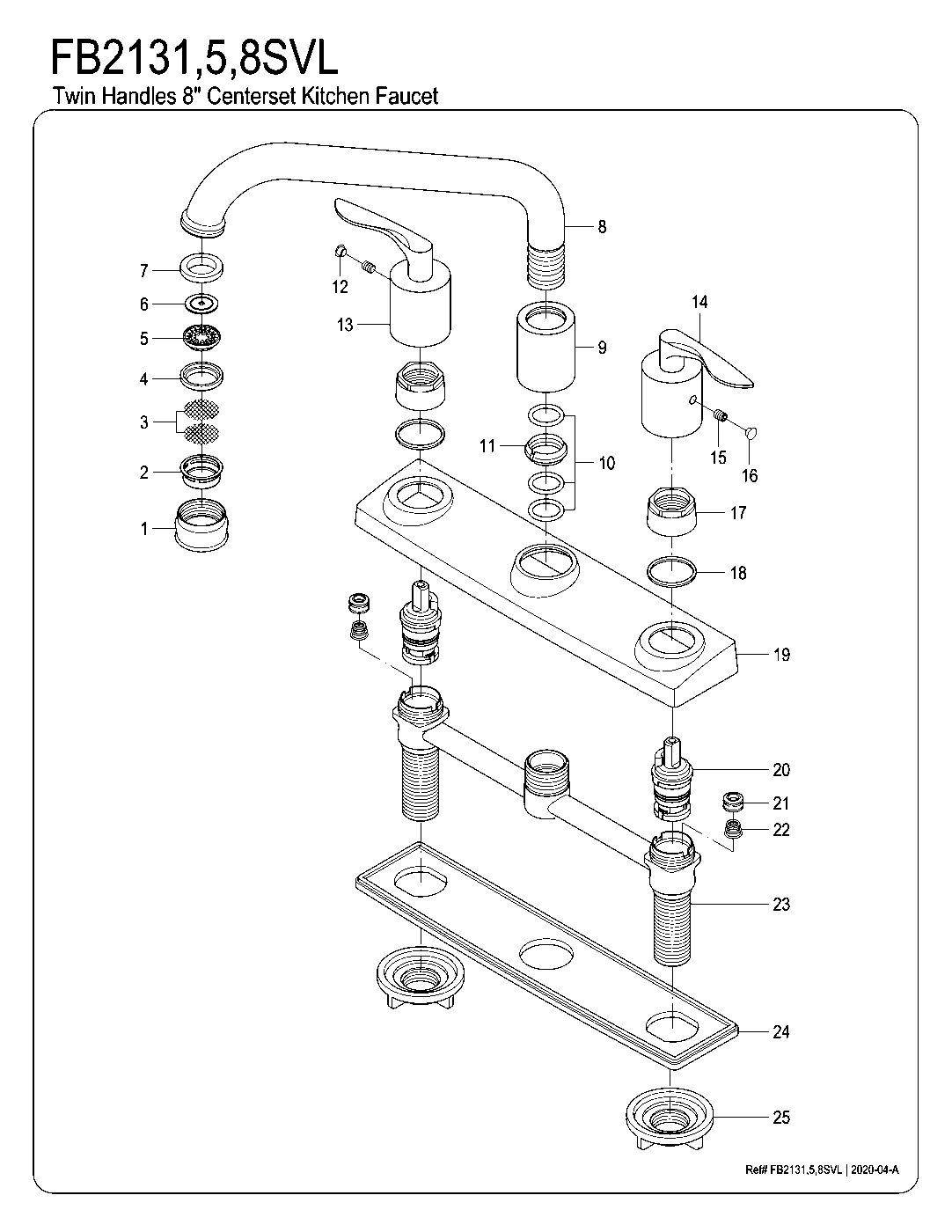 Serena FB2131SVL exploded parts diagram