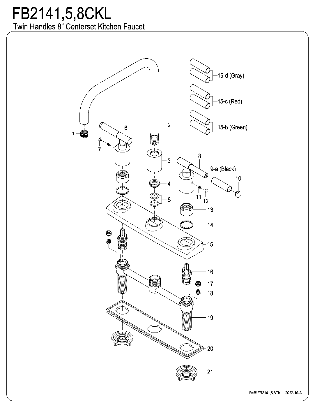 Kaiser FB2141CKL exploded parts diagram