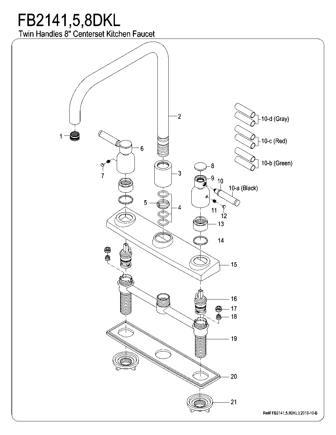 Kaiser FB2141DKL exploded parts diagram