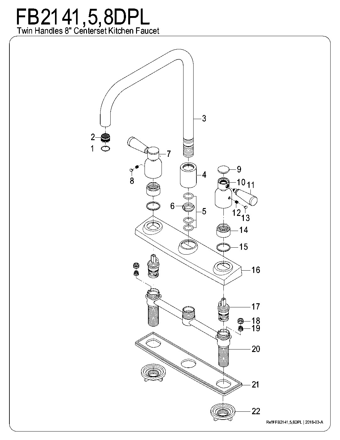 Paris FB2141DPL exploded parts diagram