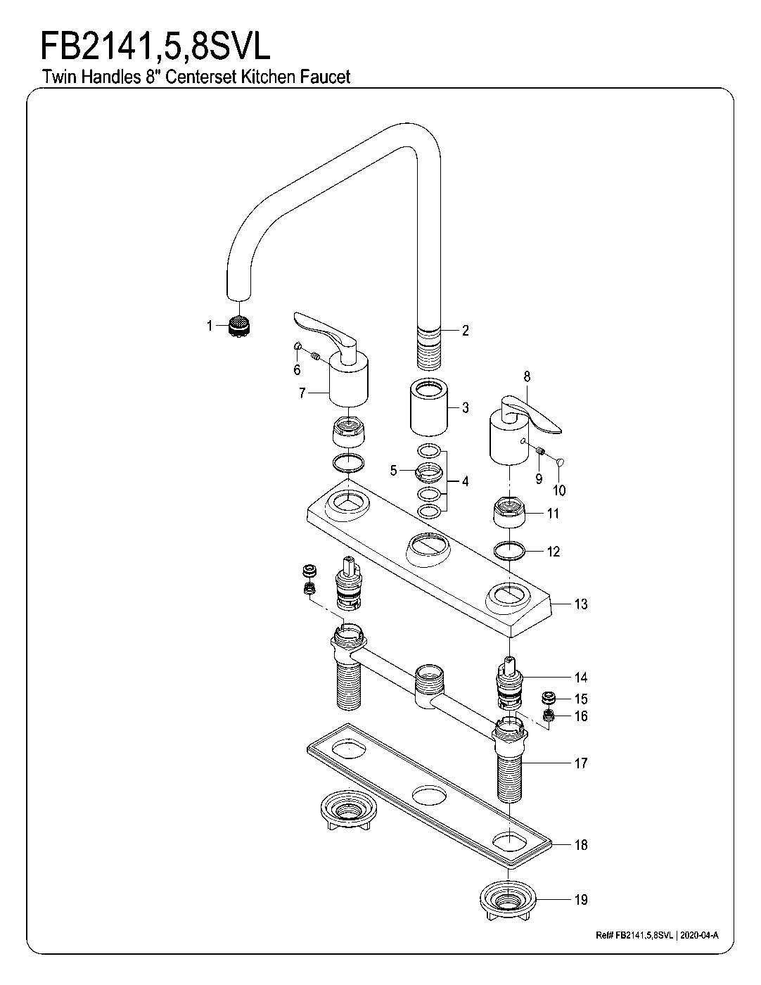 Serena FB2141SVL exploded parts diagram