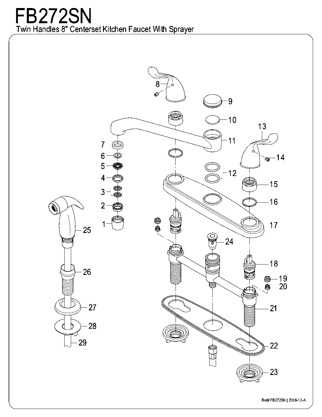 Yosemite FB2271YL exploded parts diagram