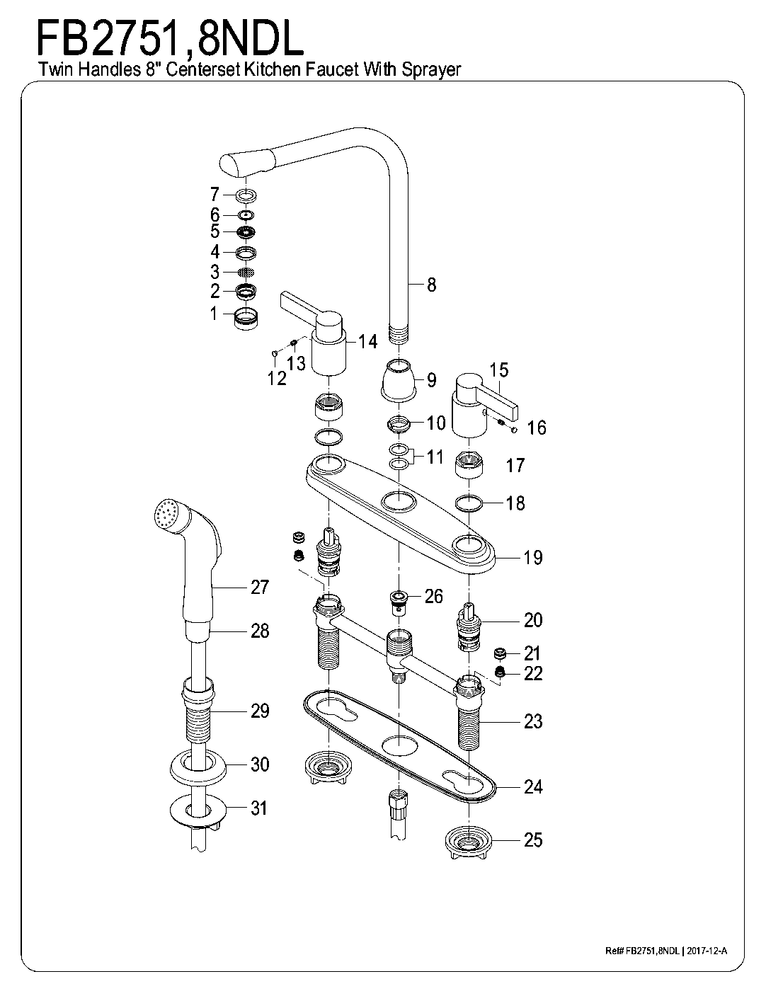 NuvoFusion FB2751NDL exploded parts diagram