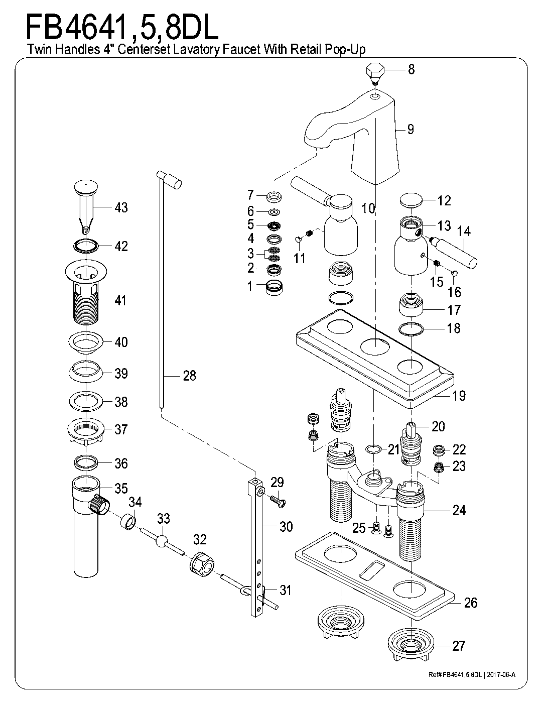 Concord FB4648DL exploded parts diagram