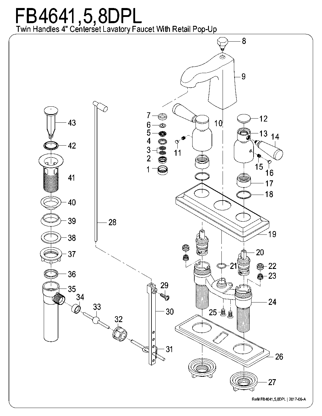 Paris FB4641DPL exploded parts diagram