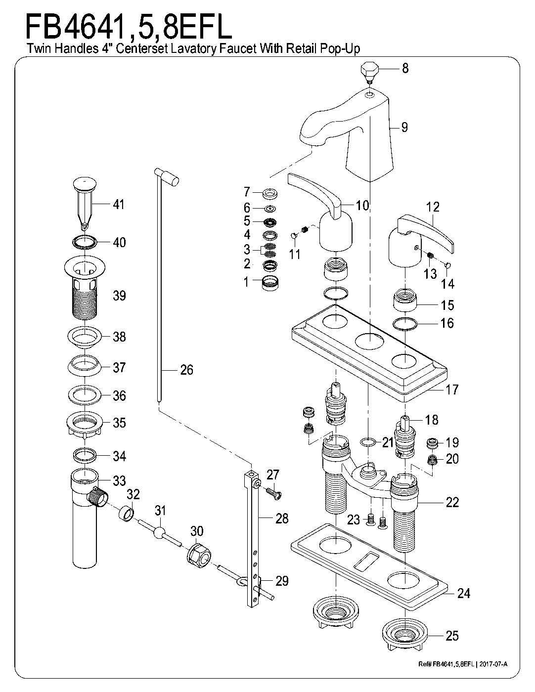 Centurion FB4648EFL exploded parts diagram