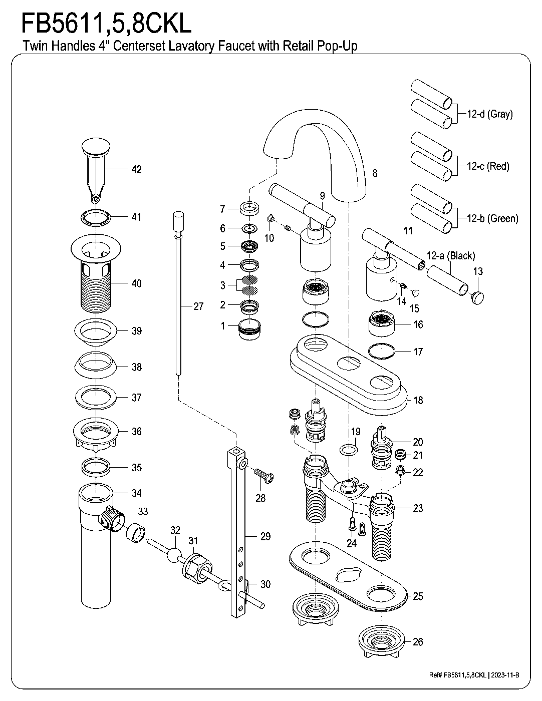 Kaiser FB5611CKL exploded parts diagram