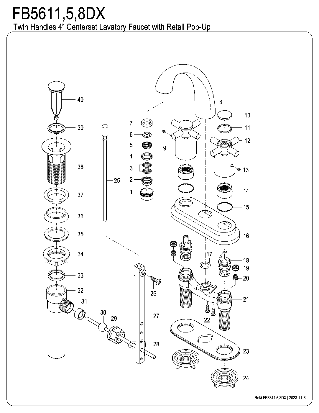 Concord FB5611DX exploded parts diagram