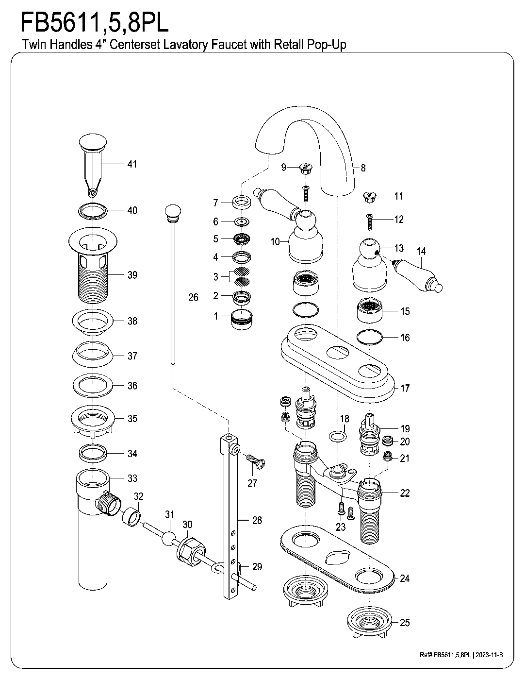 Restoration FB5615PL exploded parts diagram