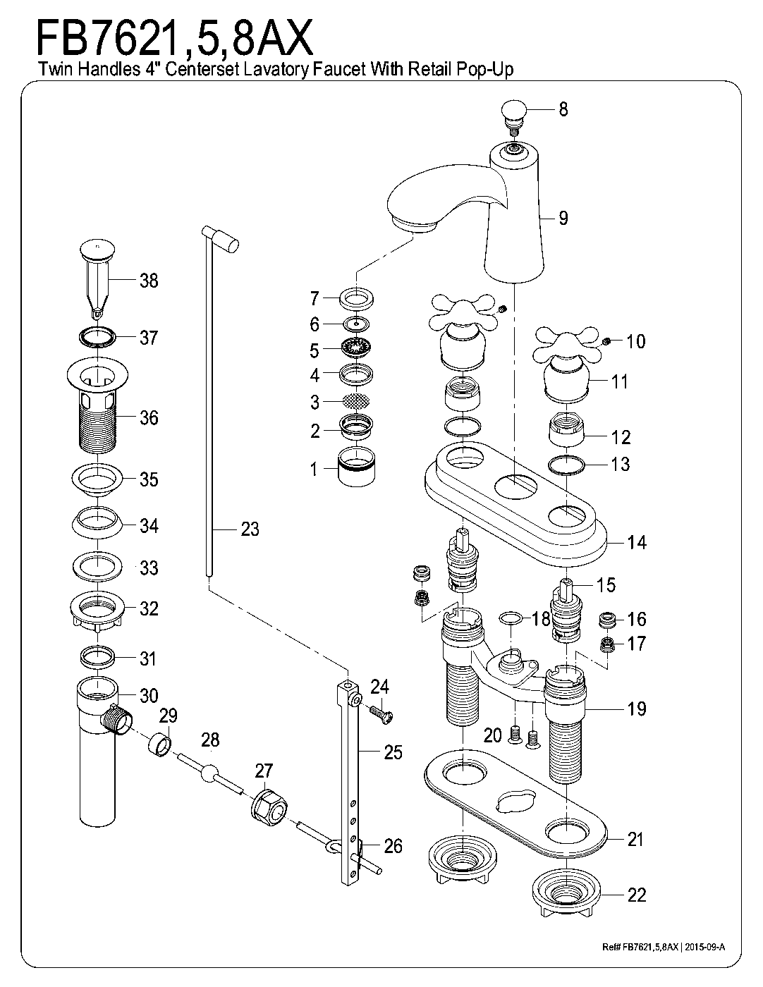 Victorian FB7621AX exploded parts diagram