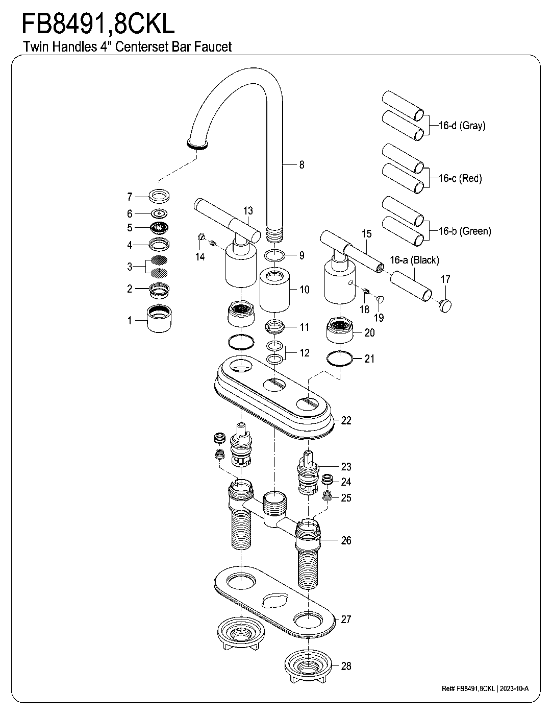 Kaiser FB8498CKL exploded parts diagram