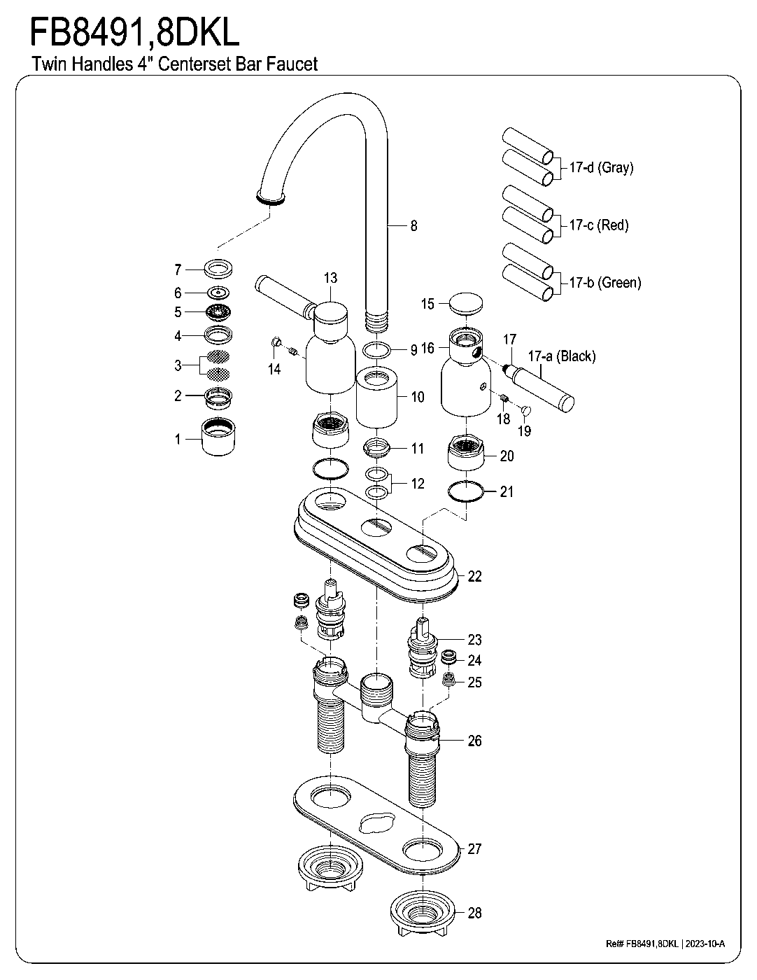 Kaiser FB8491DKL exploded parts diagram